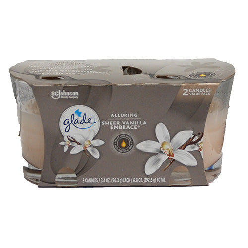 SP GLADE CANDLE 3.4 OZ/2PK  SHEER VANILLA