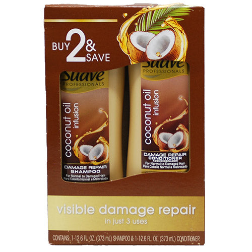 SUAVE SHAMP/COND 12.6oz/2PK-COCONUT