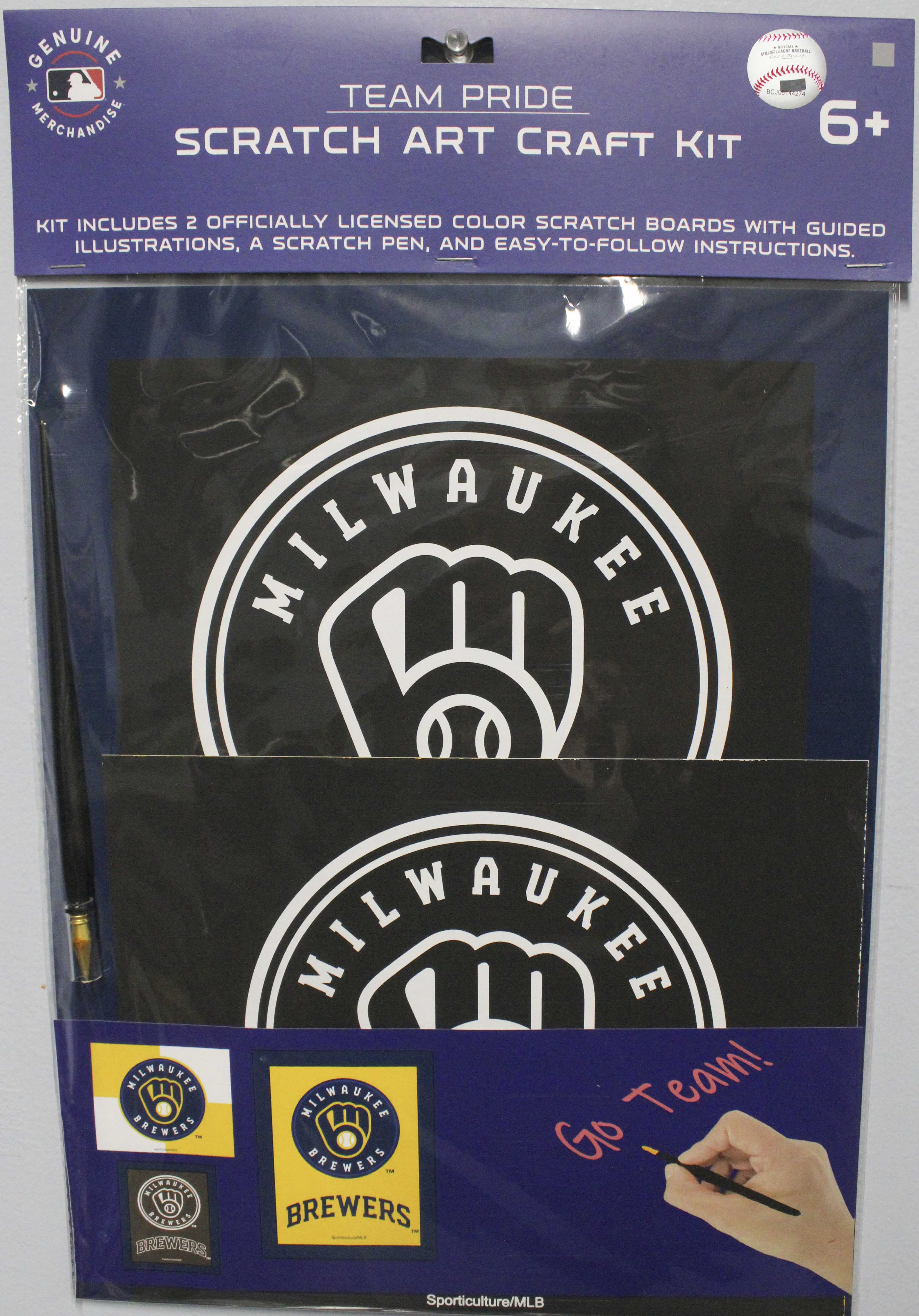 MILWAUKEE BREWERS SCRATCH ART CRAFT KIT