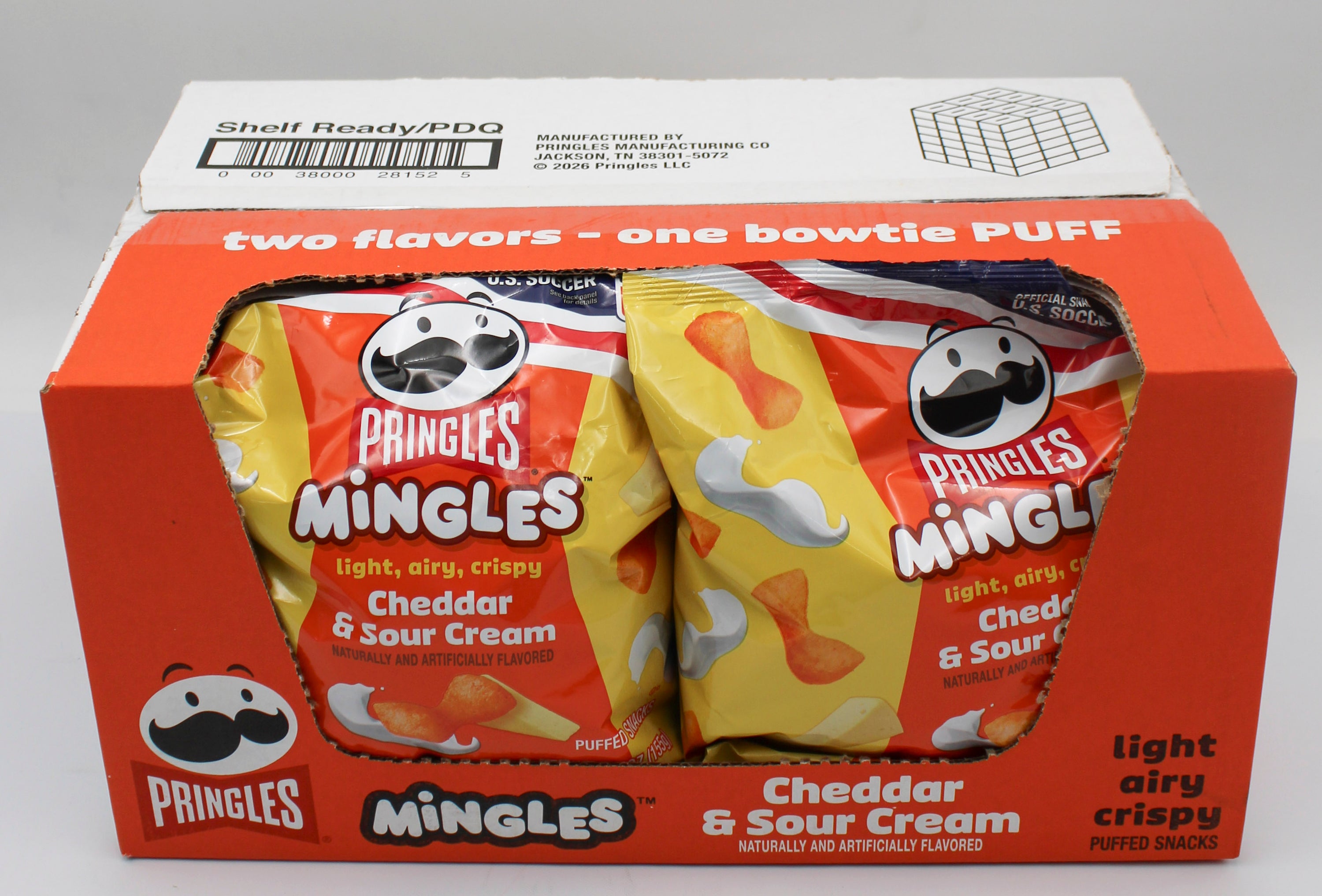 PRINGLES MINGLES PUFFED SNACKS CHEDDAR & SOUR CREAM 5.5 Oz BB 1/22/27 NI