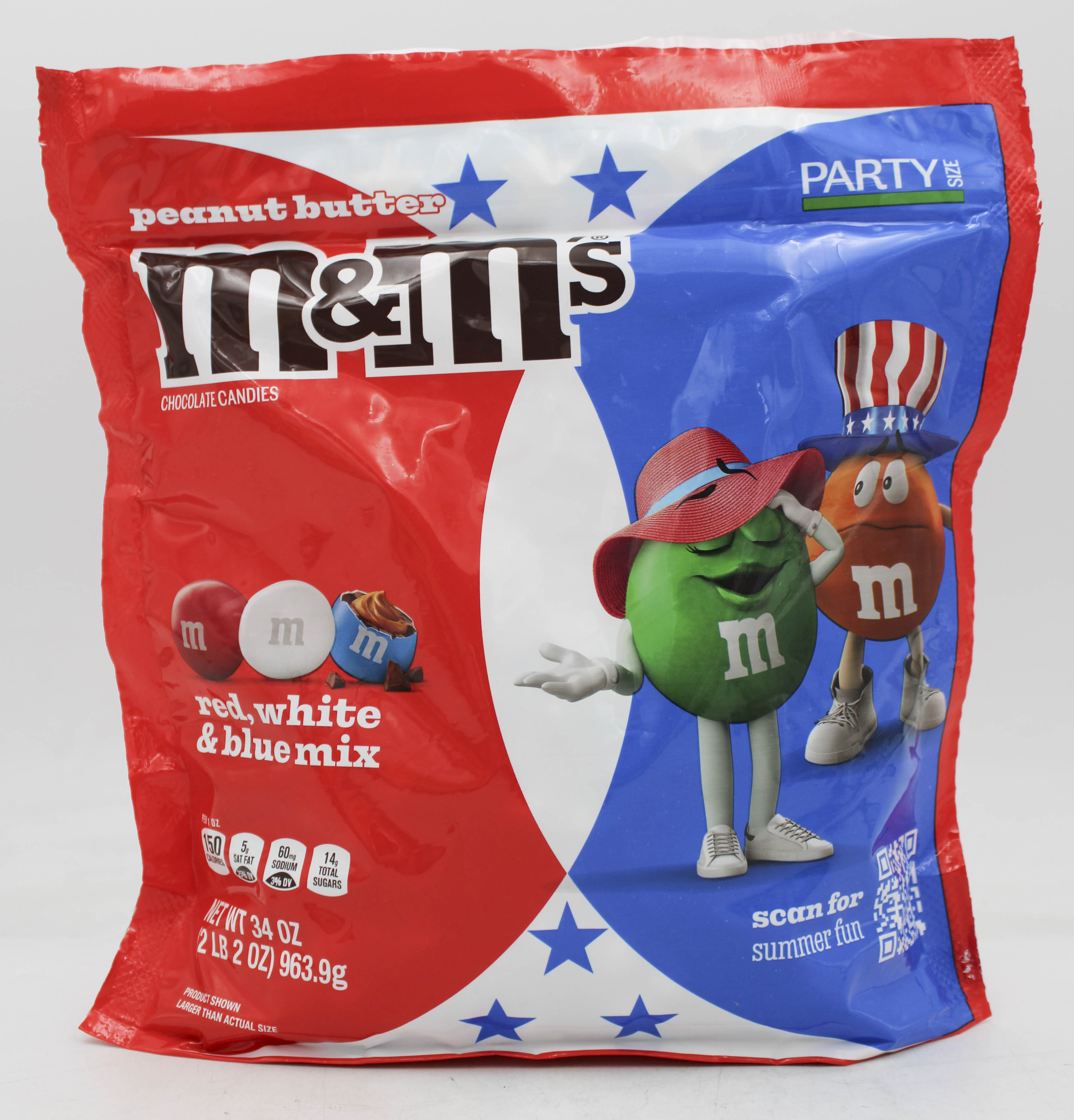 M&M'S PEANUT BUTTER CHOCOLATE CANDY 34 Oz BB 1/31/26