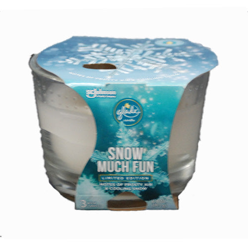 GLADE 3 WICK CANDLE 6.8OZ-SNOW MUCH FUN