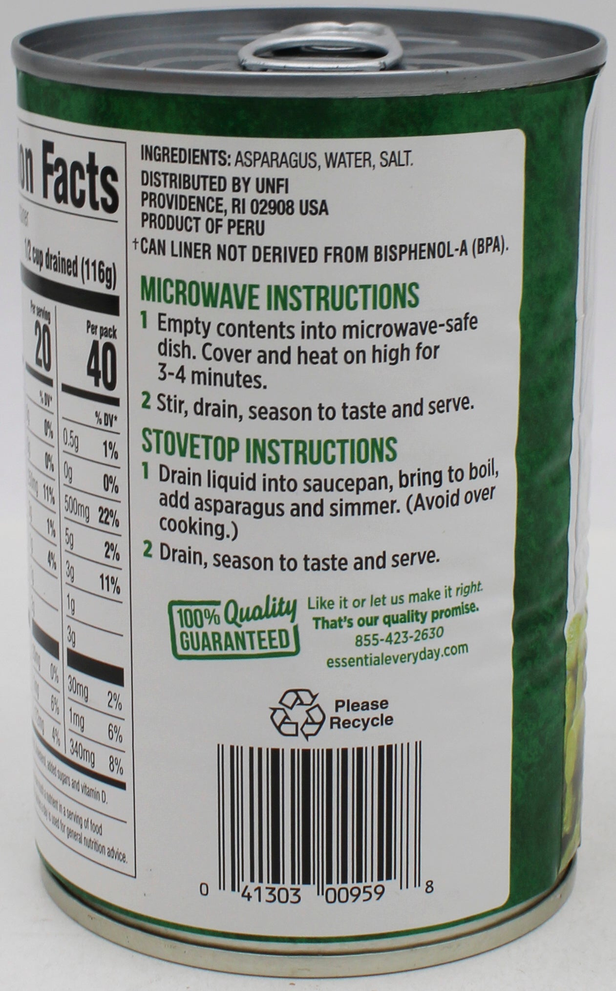 ESSENTIALS EVERYDAY CUT ASPARAGUS SPEARS 14.5 Oz BB 12/2/27