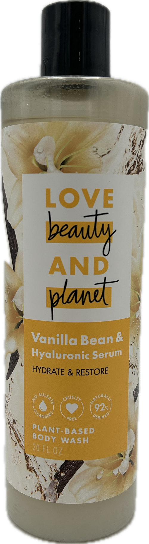 LOVE BEAUTY PLANET BODY WASH VANILLA BEAN 20oz