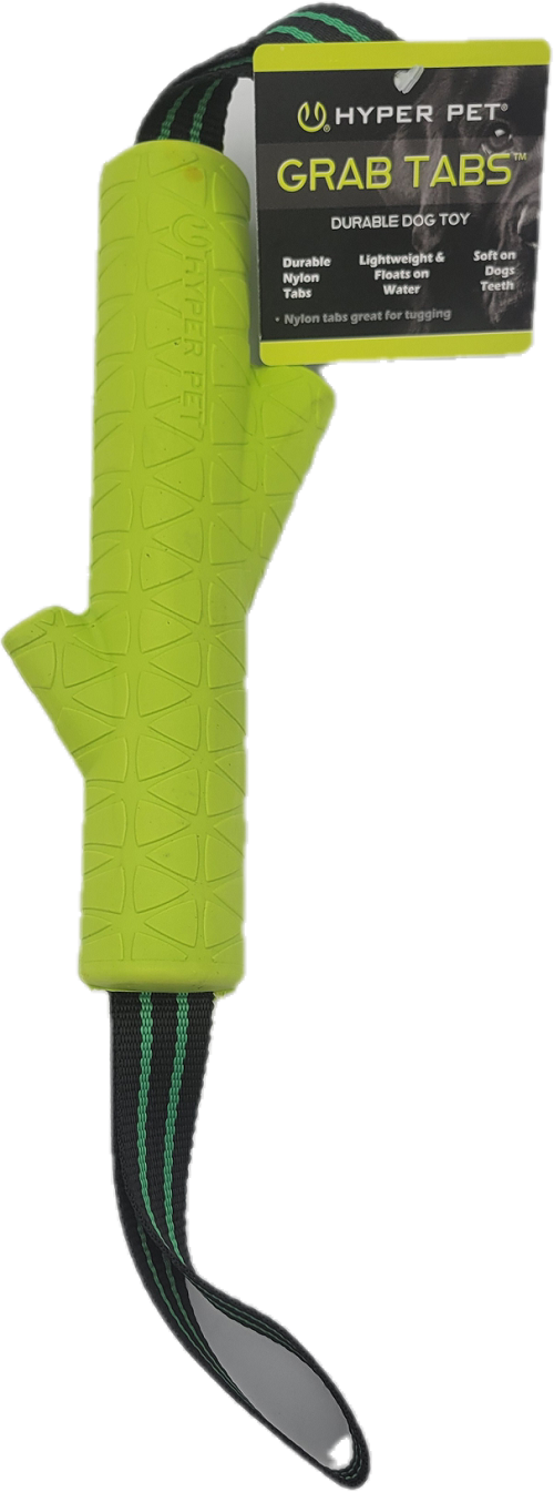 HYPER PET GRAB TABS EVA STICK DURABLE DOG TOY GREEN