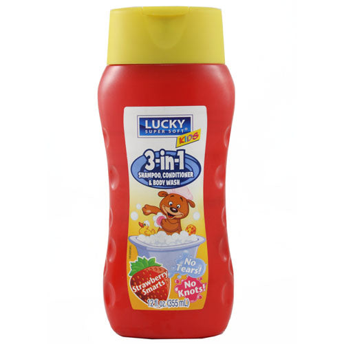 Kids 3-in-1 Shampoo Conditioner Body Wash 12oz Strawberry