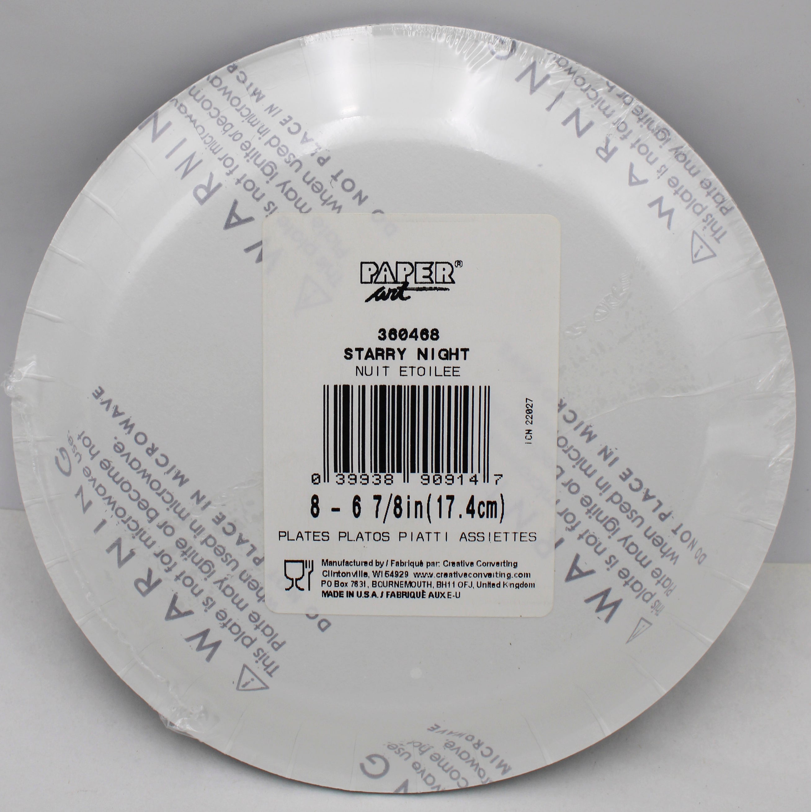 7" FOIL LUNCH PLATE 8CT STARRY NIGHT