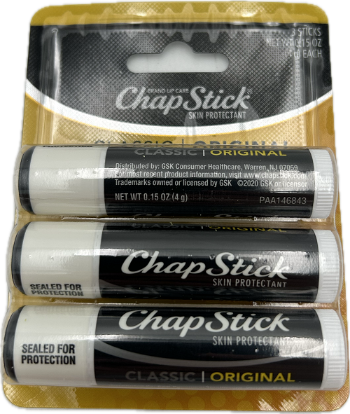 CHAPSTICK CLASSIC ORIGINAL 3PK 0.15oz EXP.8/31/2026
