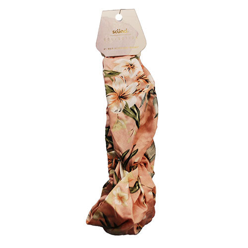 SCUNCI TURBAN HEADWRAP PINK FLORAL 1CT NI