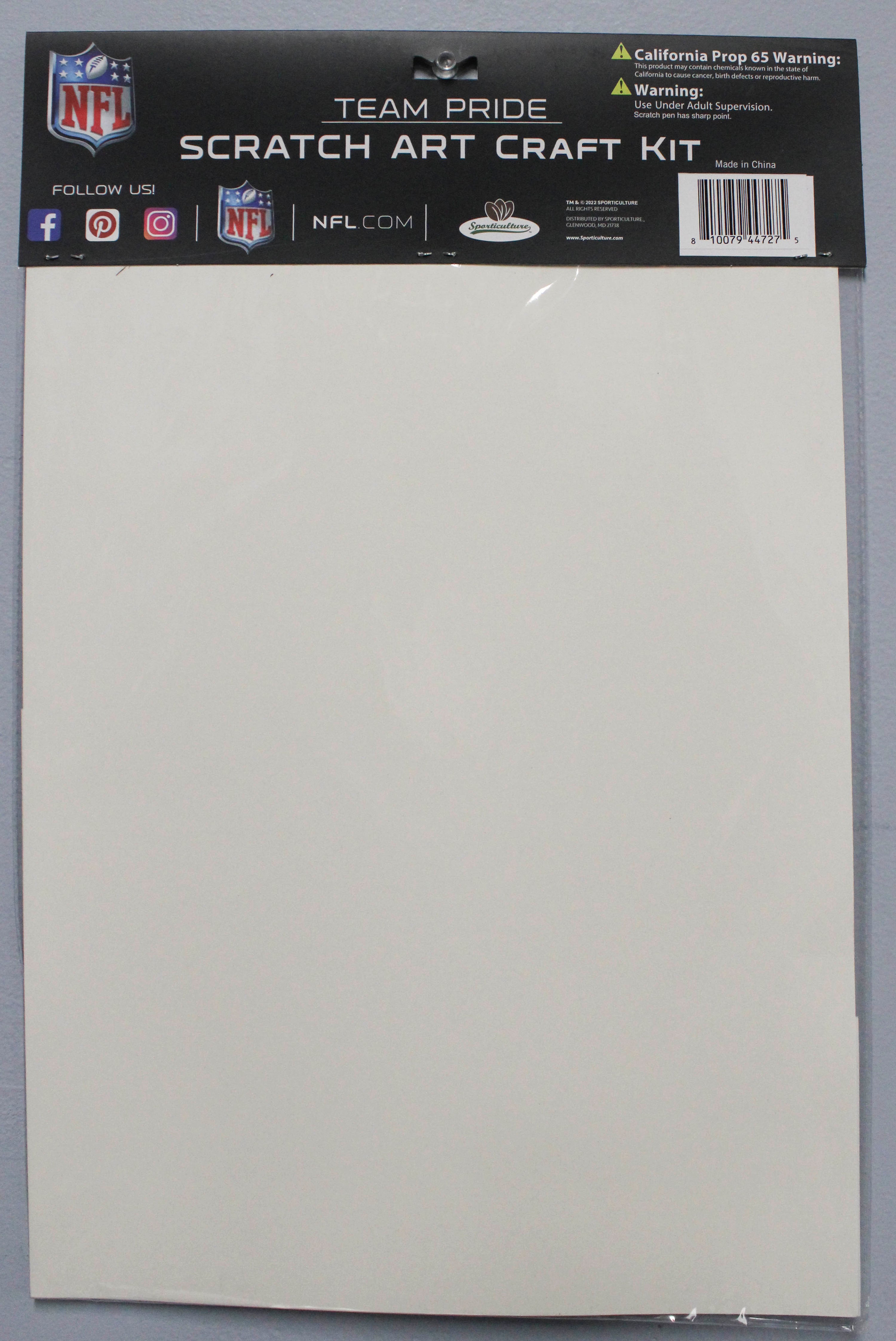 OFFICIALLY LICENSED PITTSBURGH STEELERS SCRATCH ART CRAFT KIT