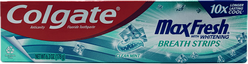 COLGATE MAX FRESH TOOTHPASTE 6.3oz CLEAN MINT  EXP 4/30/26 NI