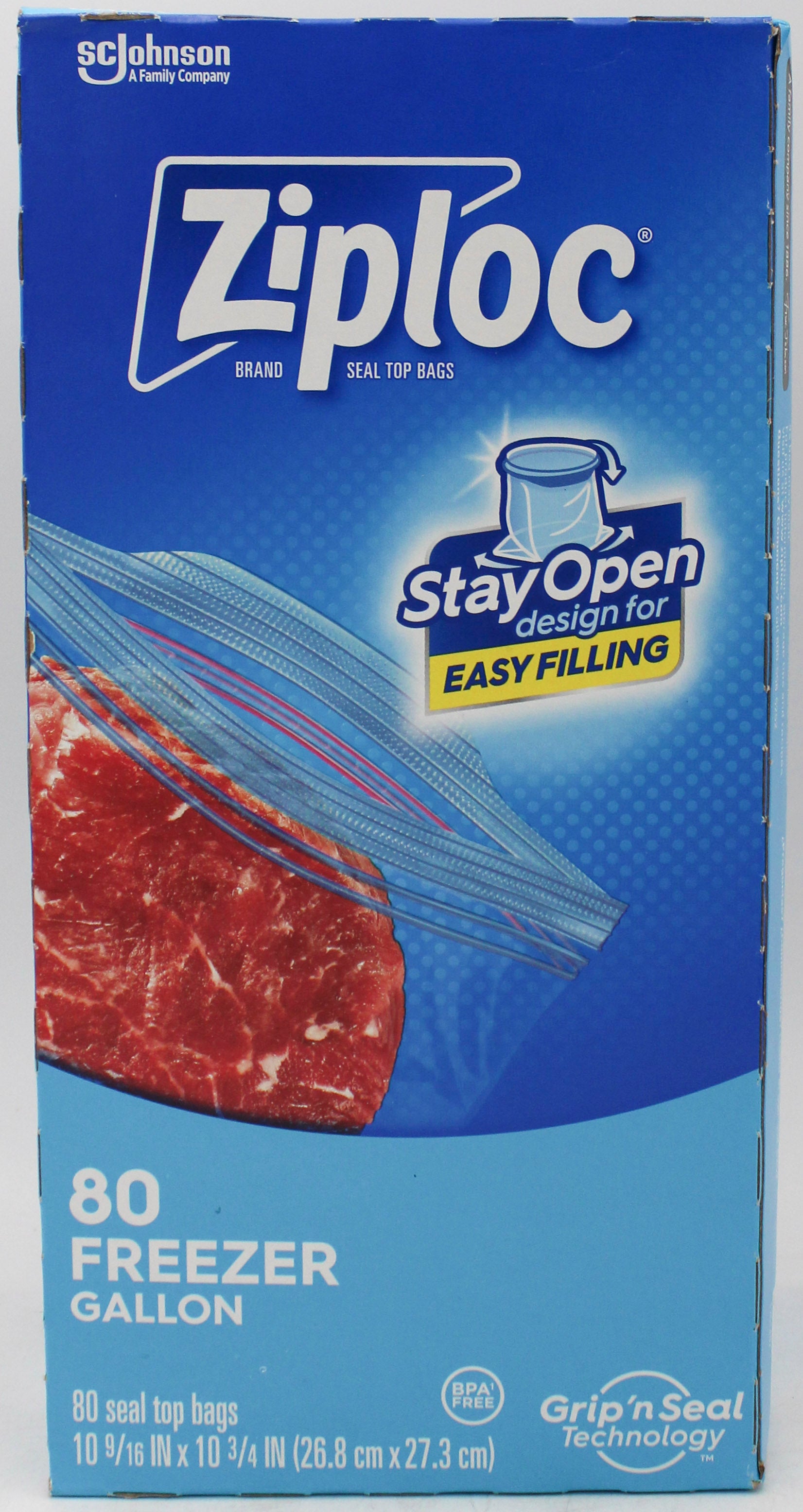 SP ZIPLOC FREEZER GALLON BAGS 80CT.
