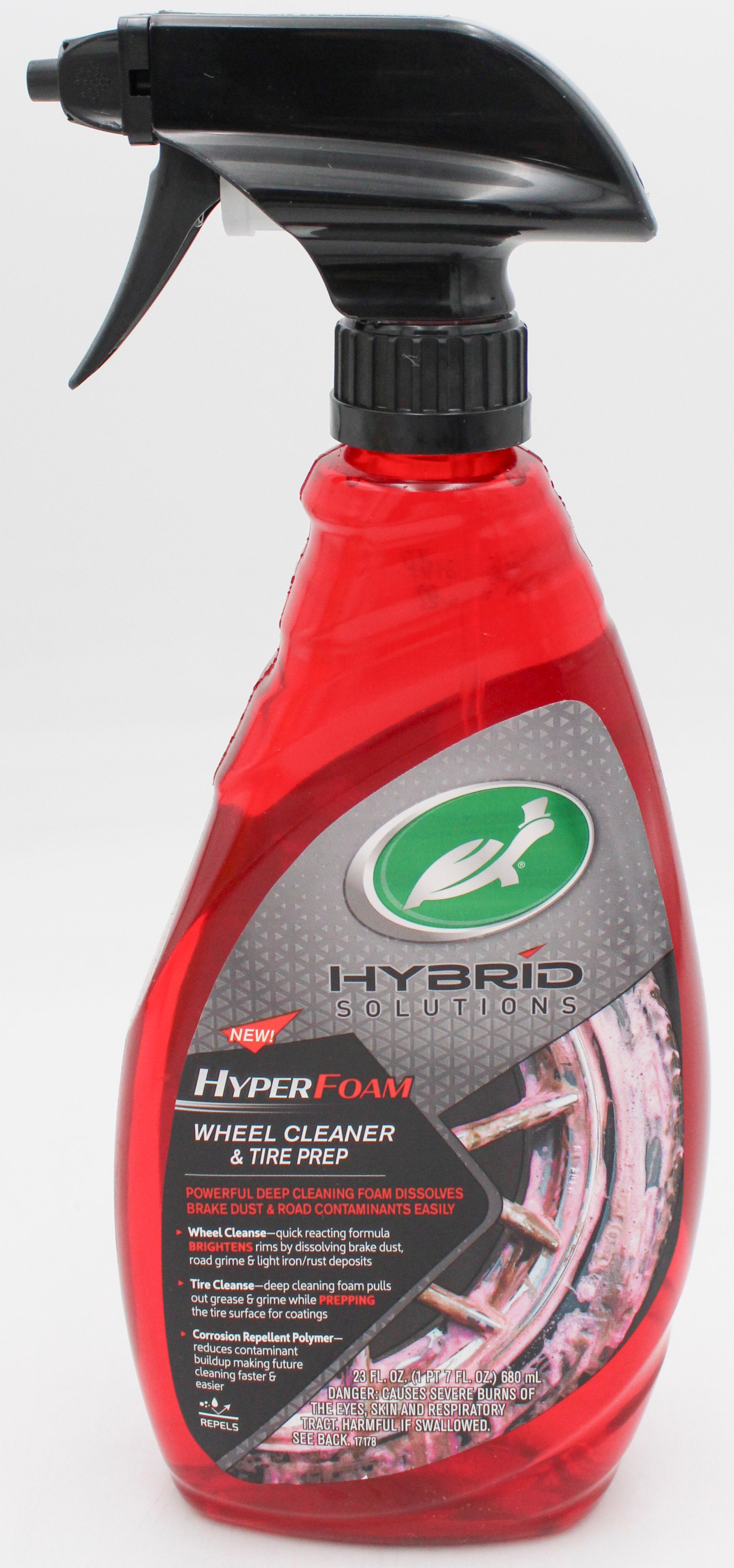 SP TURTLE WAX HYBRID SOLUTION HYPER FOAM WHEEL CLEANER & TIRE PREP 23oz
