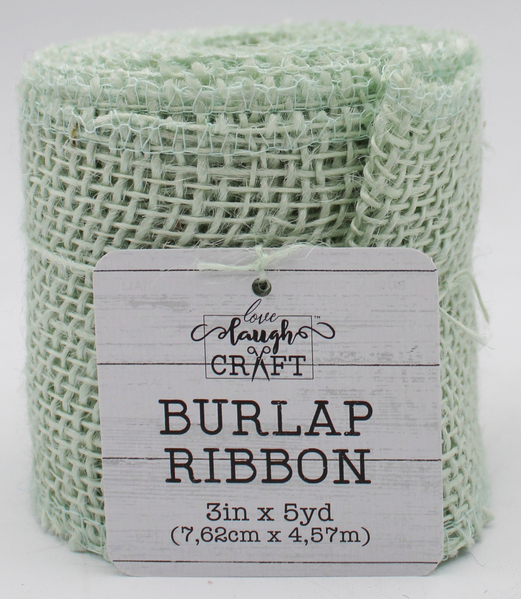 Mint Green Burlap Ribbon 3in x 5yd Bulk Roll