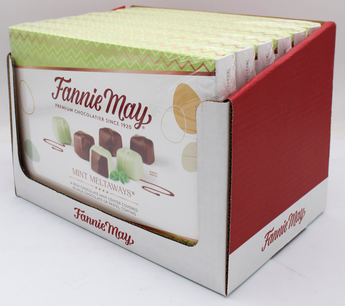 FANNIE MAY MILK CHOCOLATE MINT MELTAWAYS 11.5oz BB 10/16/27