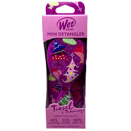 Mini Detangle Hairbrush - Tinsel Finish (Compact Size)