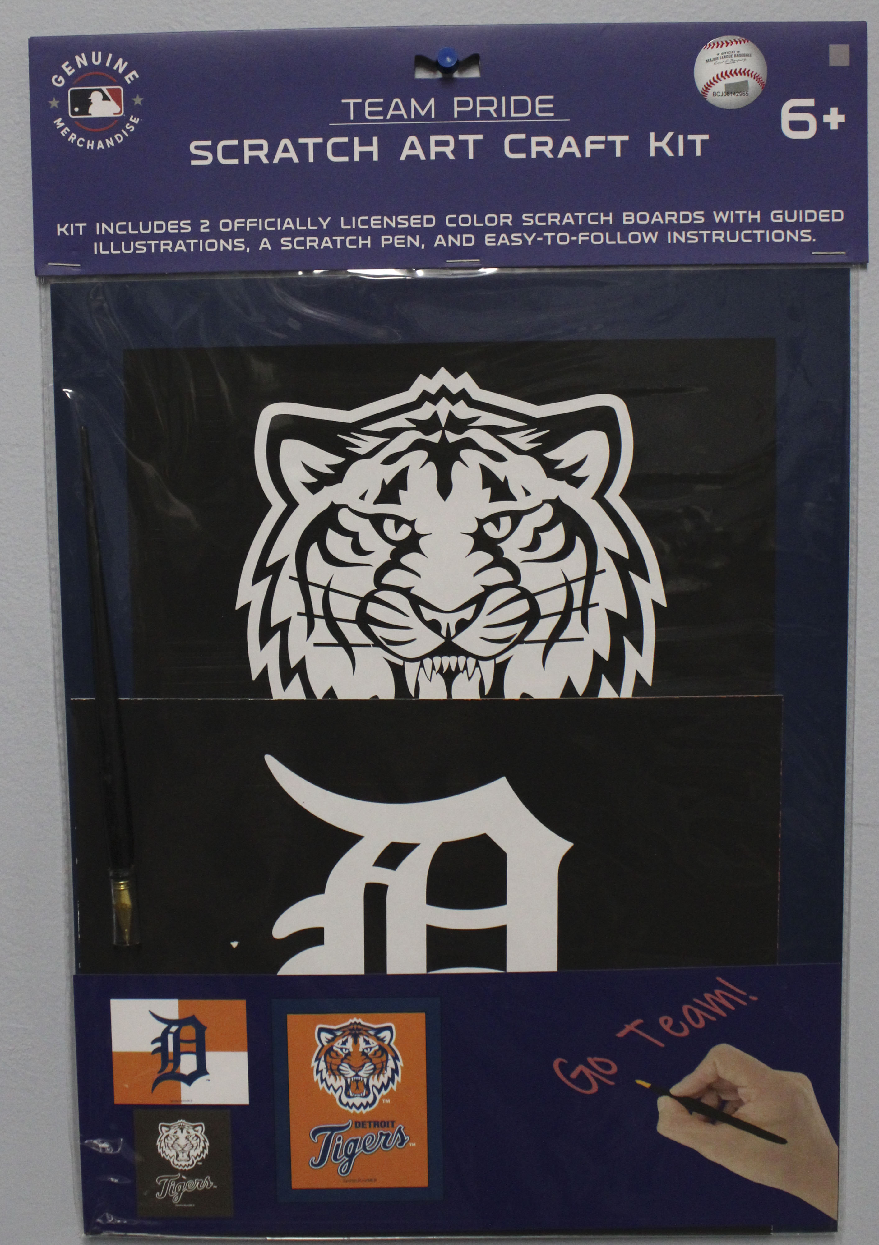 DETROIT TIGERS SCRATCH ART CRAFT KIT