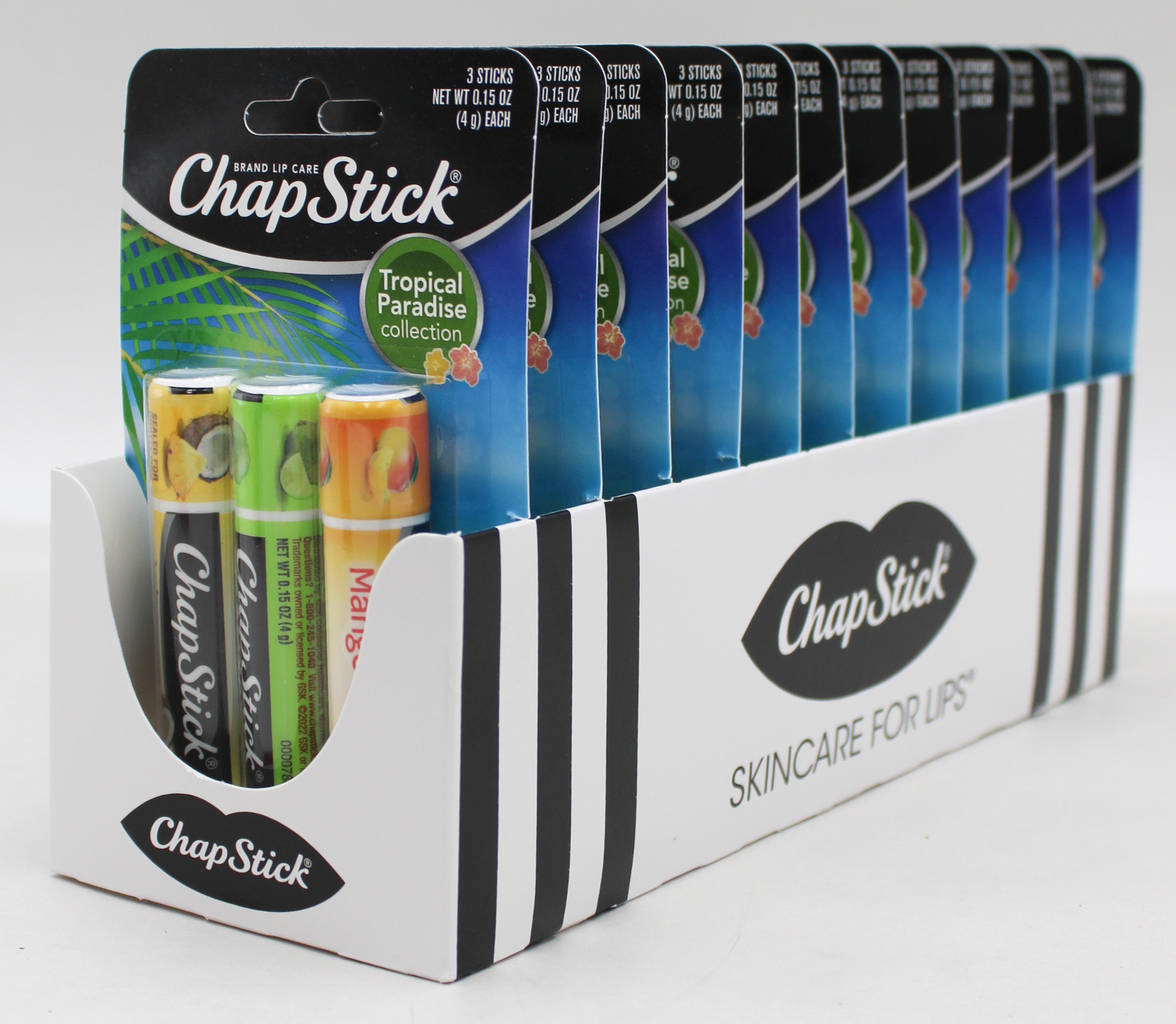 ChapStick Tropical Paradise Lip Balm 3ct Pack (.45oz)