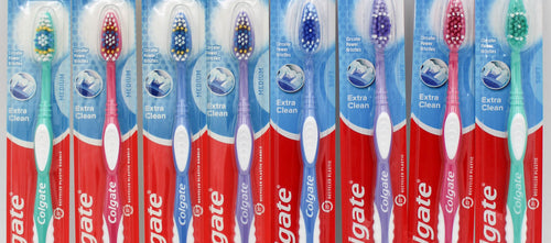 COLGATE EXTRA CLEAN TOOTHBRUSH MIXED MEDIUM/SOFT DISPLAY NI