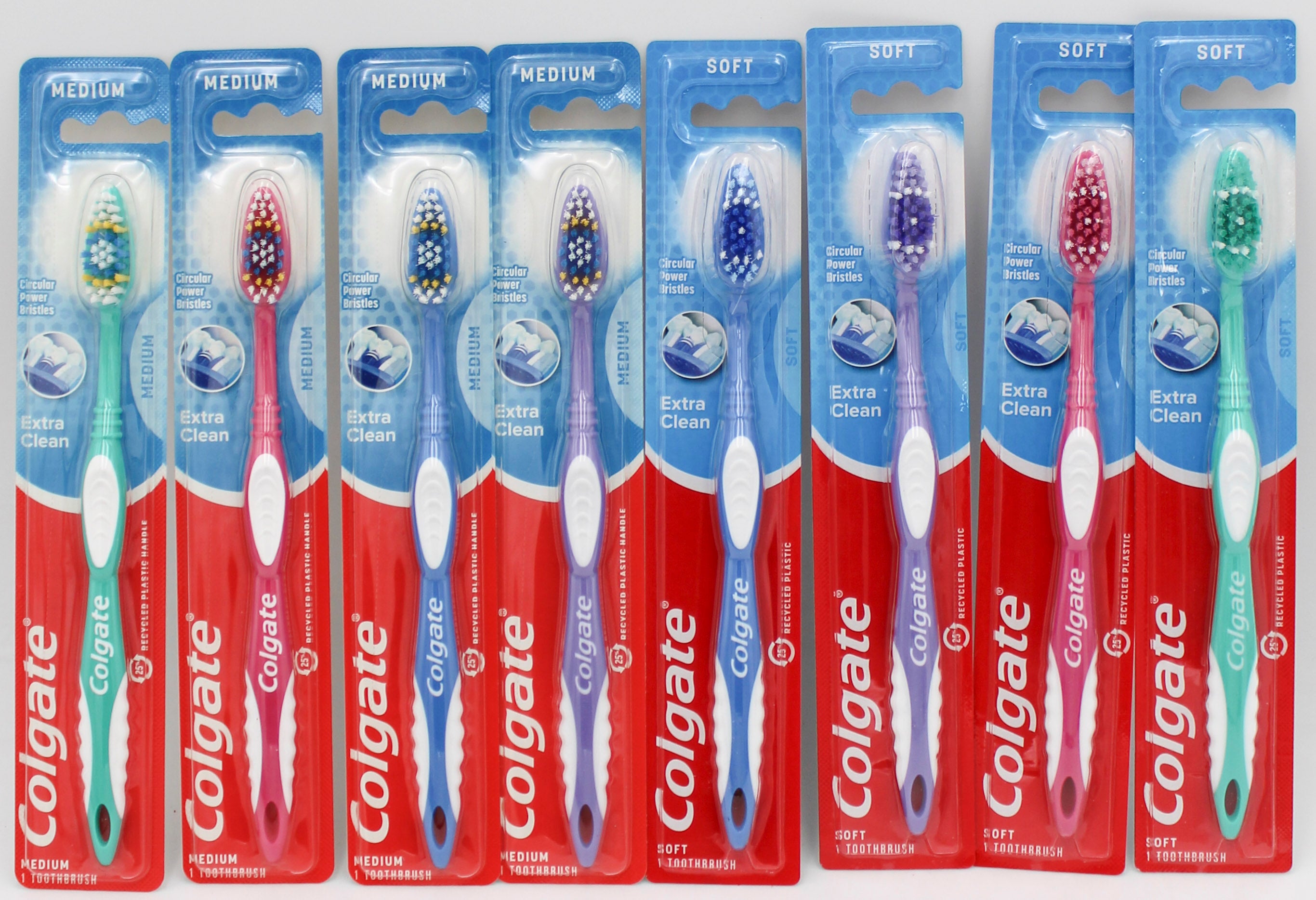 COLGATE EXTRA CLEAN TOOTHBRUSH MIXED MEDIUM/SOFT DISPLAY NI
