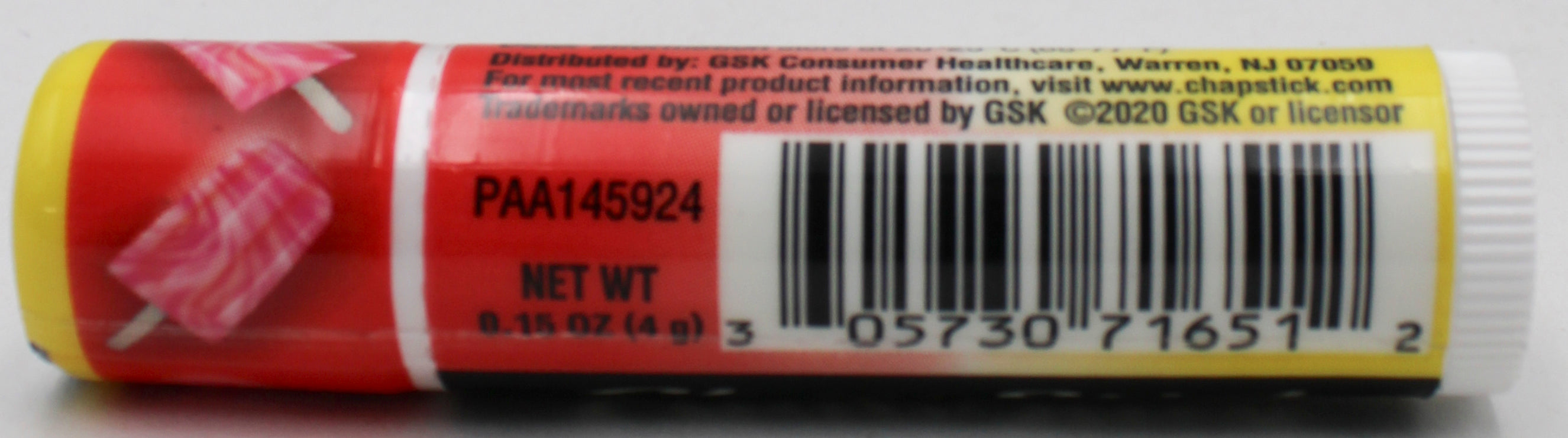 CHAPSTICK STRAWBERRY ICEPOP .15oz exp 2/29/2028
