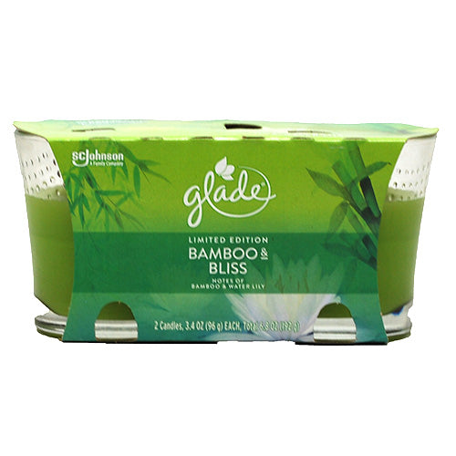 GLADE CANDLE 3.4oz/2CT-BAMBOO BLISS