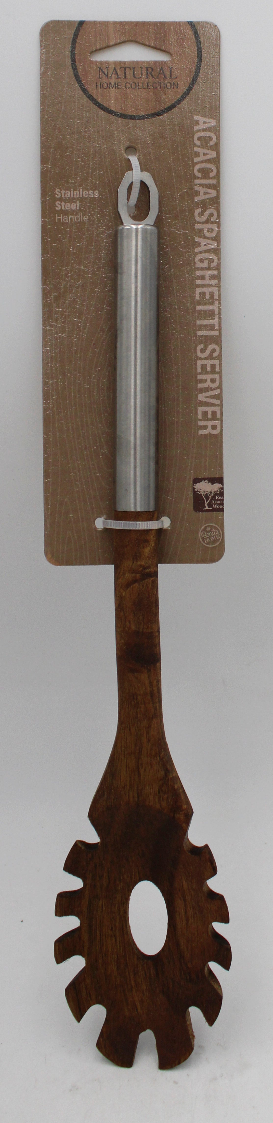 13in Acacia Spaghetti Server SS Handle