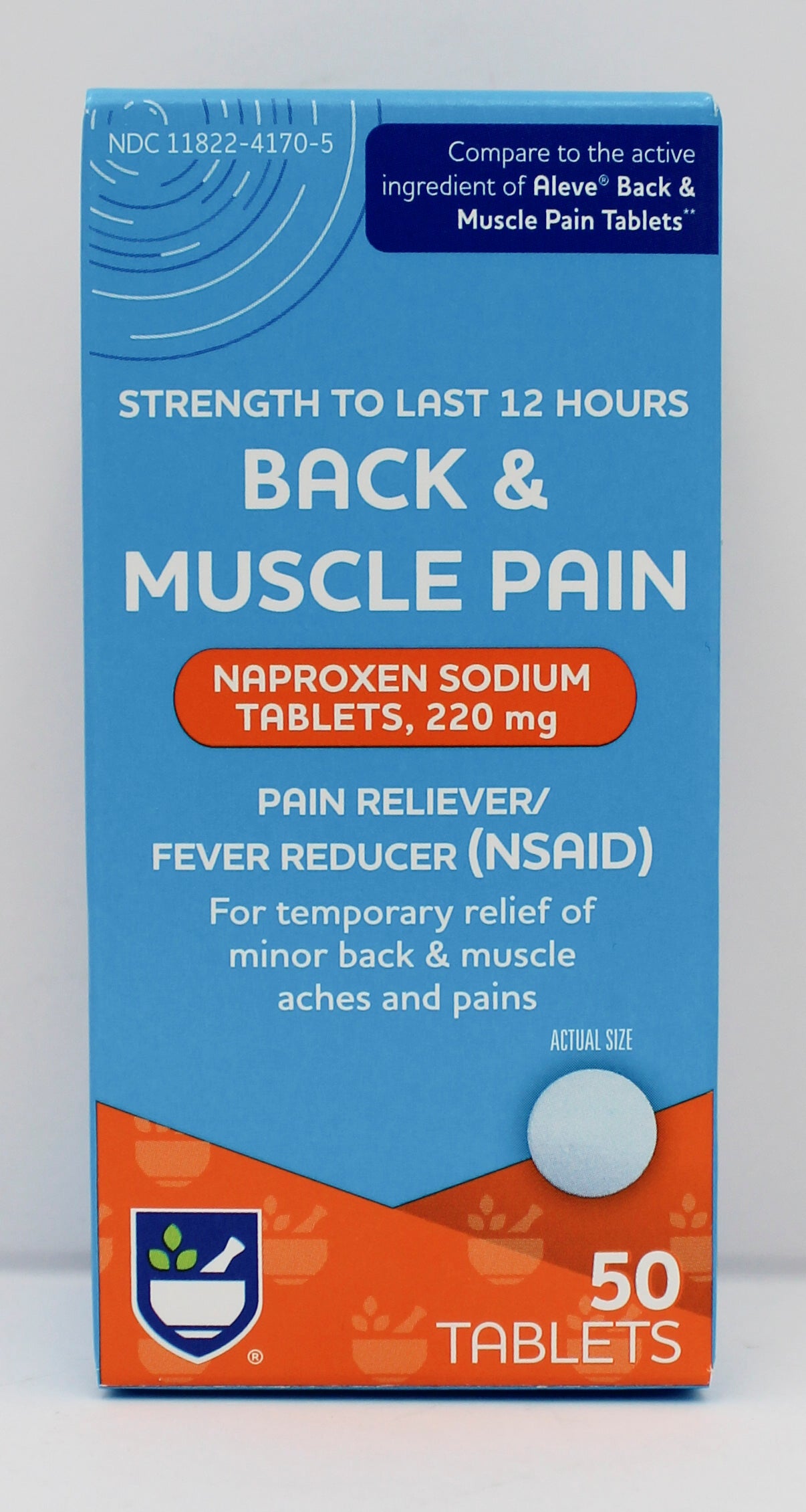 RITE AID NAPROXEN SODIUM PAIN/FEVER REDUCER CAPLETS 50ct EXP 1/15/2027