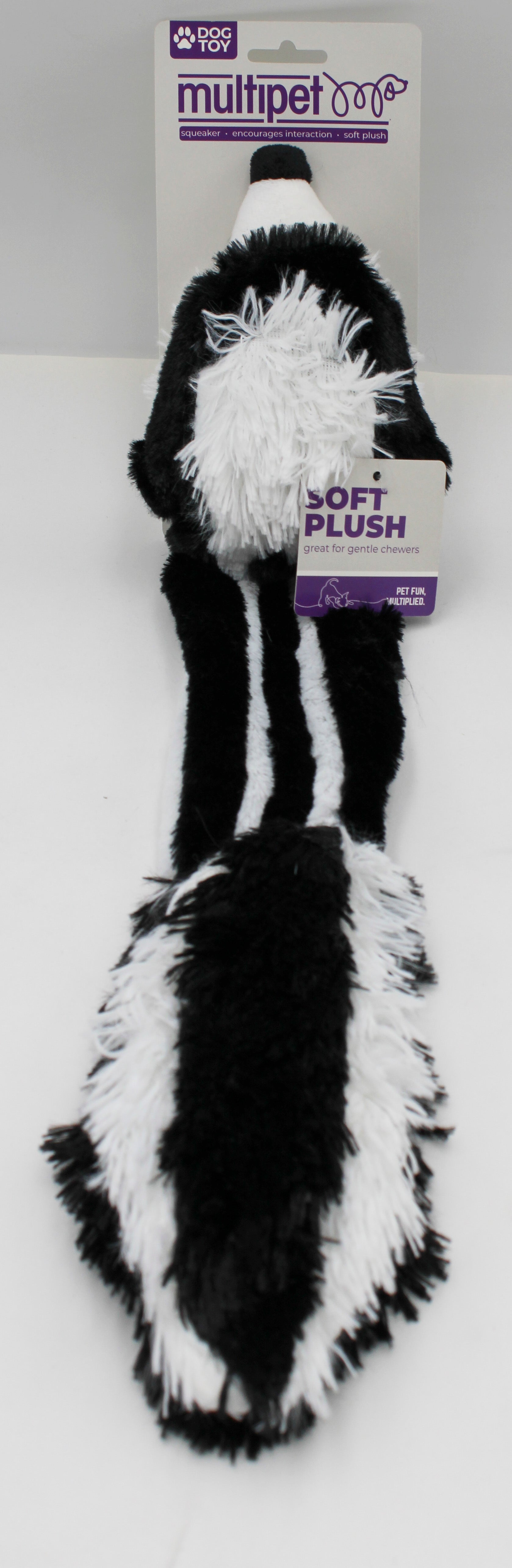 Multipet Ballhead Skunk Dog Toy 20" Unstuffed Format