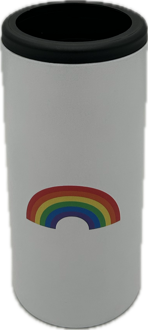 RAINBOW ICON STAINLESS STEEL SLIM CAN COOLER