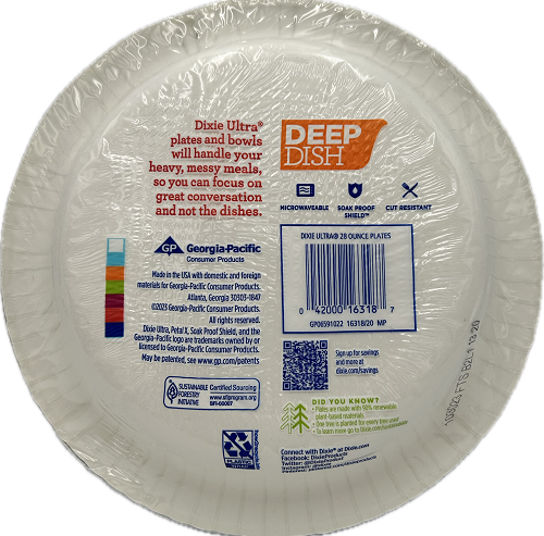 DIXIE ULTRA DEEP DISH 9 9/16 IN 25CT