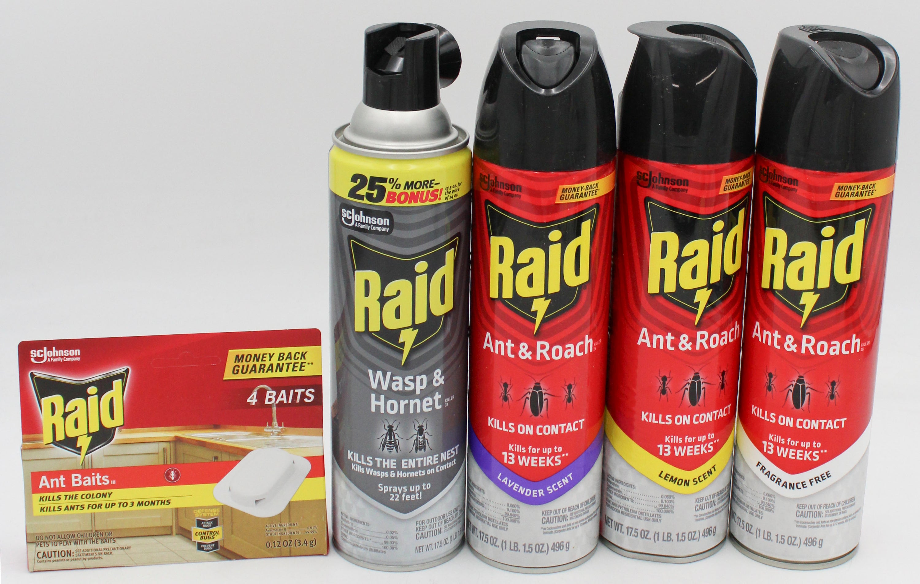 SP RAID ANT/ROACH/WASP & HORNET KILLER ANT BAITS ASST DSPLY