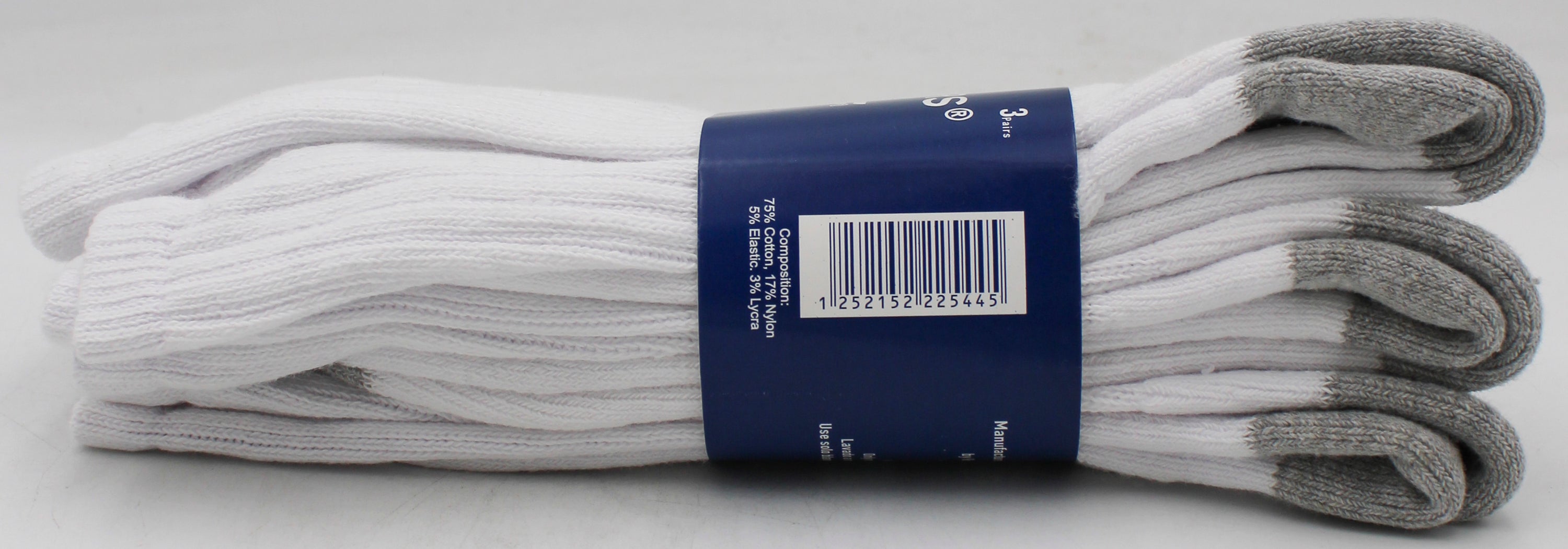 DOCKERS 3PK CREW SOCK - WHITE HT NI