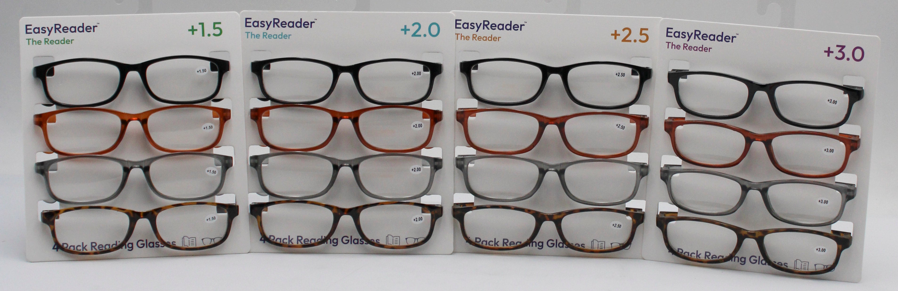 4PK READERS - ASST POWERS (+1.50,+2.00,+2.50,+3.00)