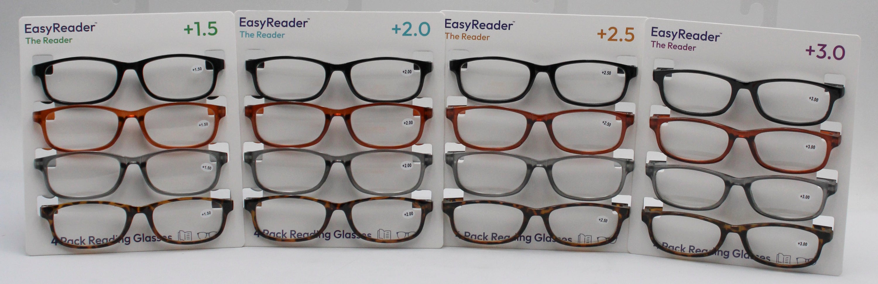 4PK READERS - ASST POWERS (+1.50,+2.00,+2.50,+3.00)