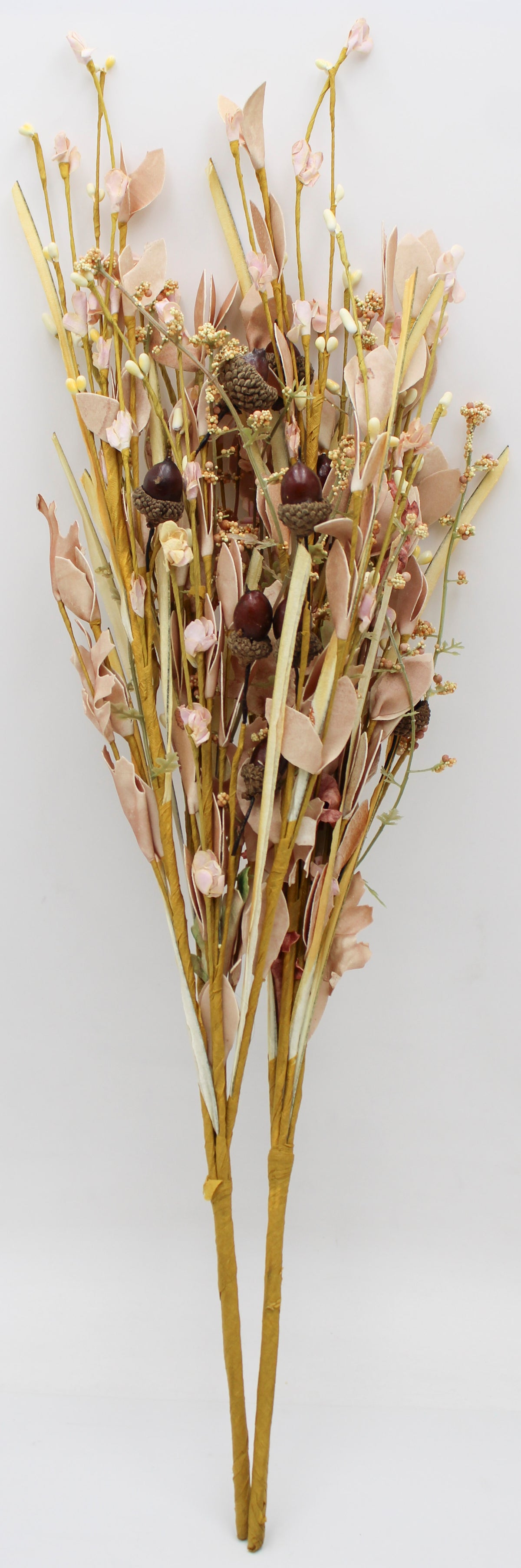 TAN MINI LEAVES AND BERRIES 2PC PICK SET 22"L