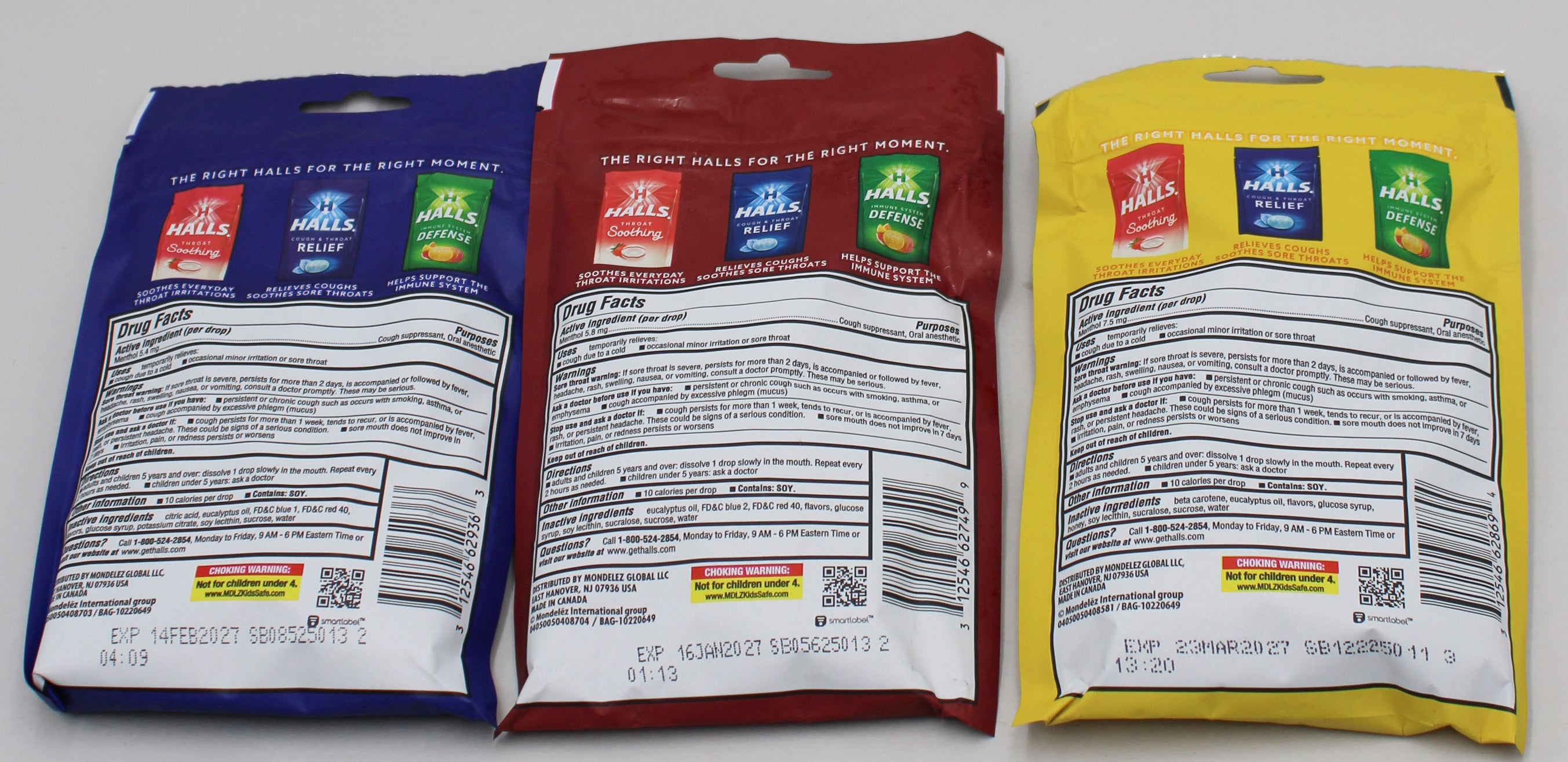 HALLS BASE BAG CLIP STRIP 36CT EXP 1/16/27