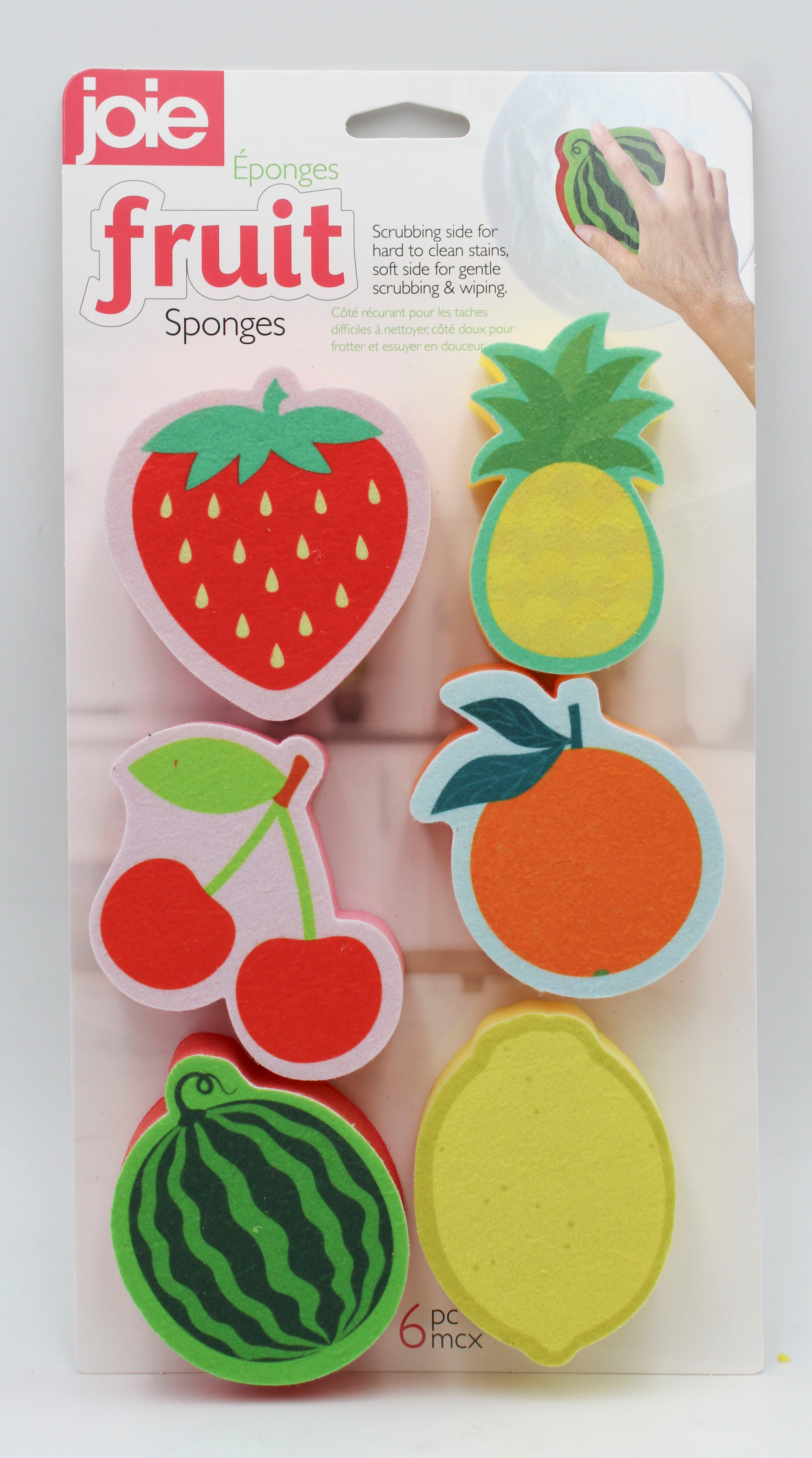 6pc Fruit Sponges Assorted - Wholesale Cleaning Pack