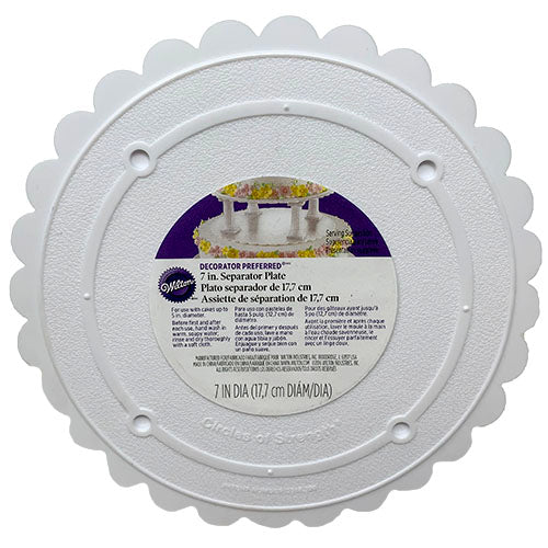WILTON SEPARATOR PLATE 7" RND WHITE.