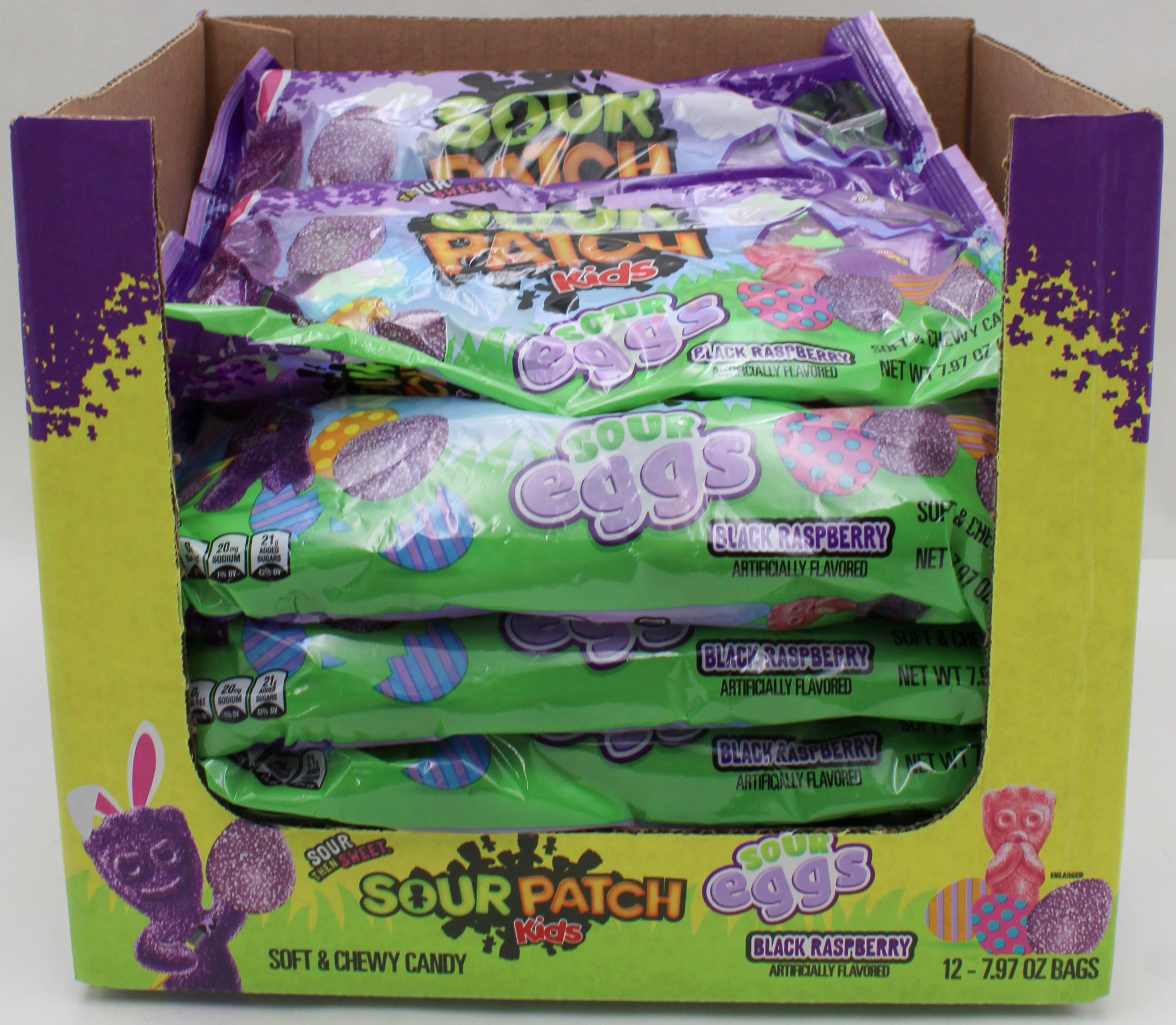 SOUR PATCH KIDS SOUR EGGS BLACK RASPBERRY 7.97 Oz BB 10/28/26