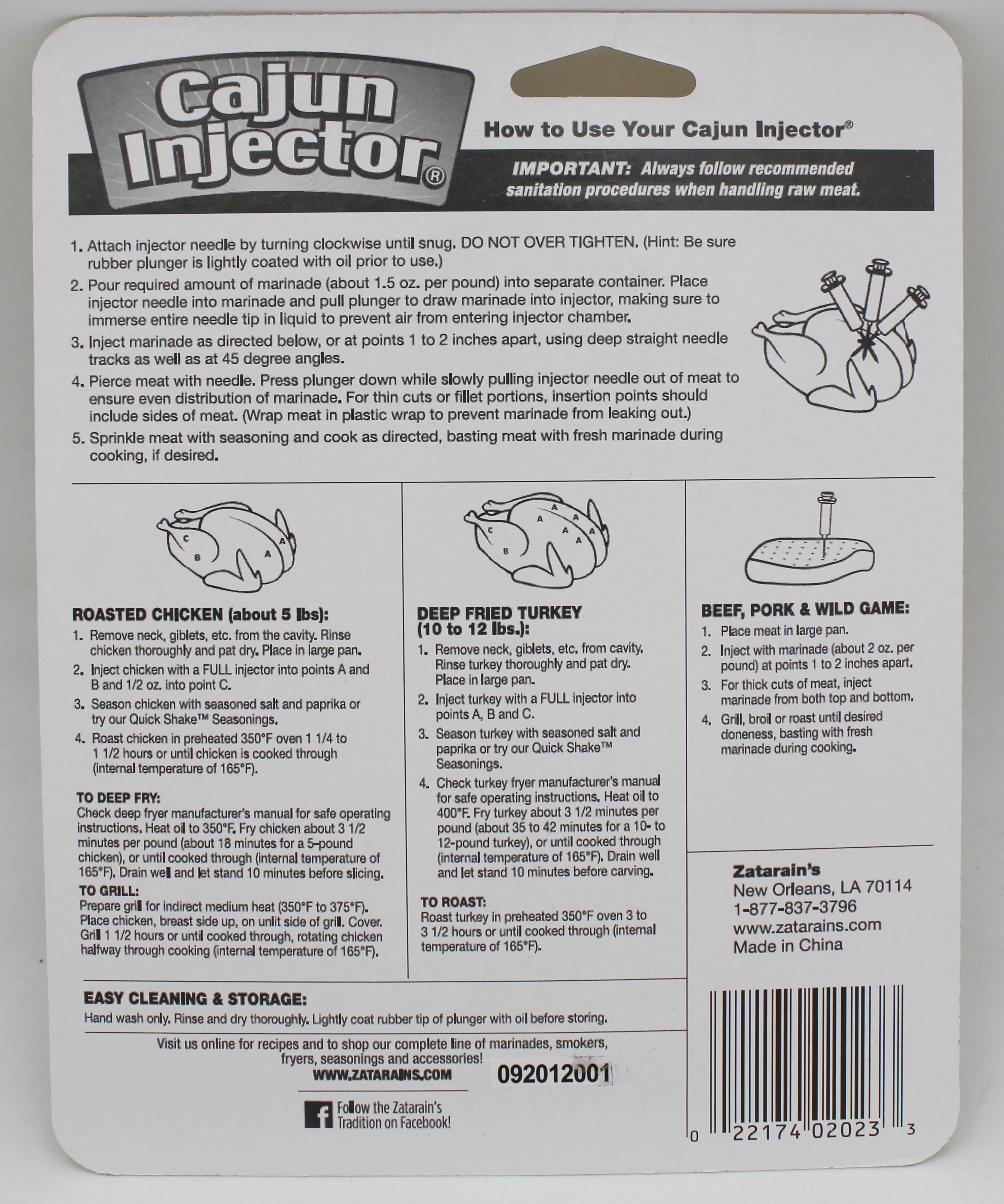 THE ORIGINAL CAJUN INJECTOR  1-1/2 Oz