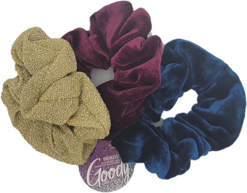 GOODY HOLIDAY BALL 3CT SCRUNCHIES ASSORTED COLORS NI