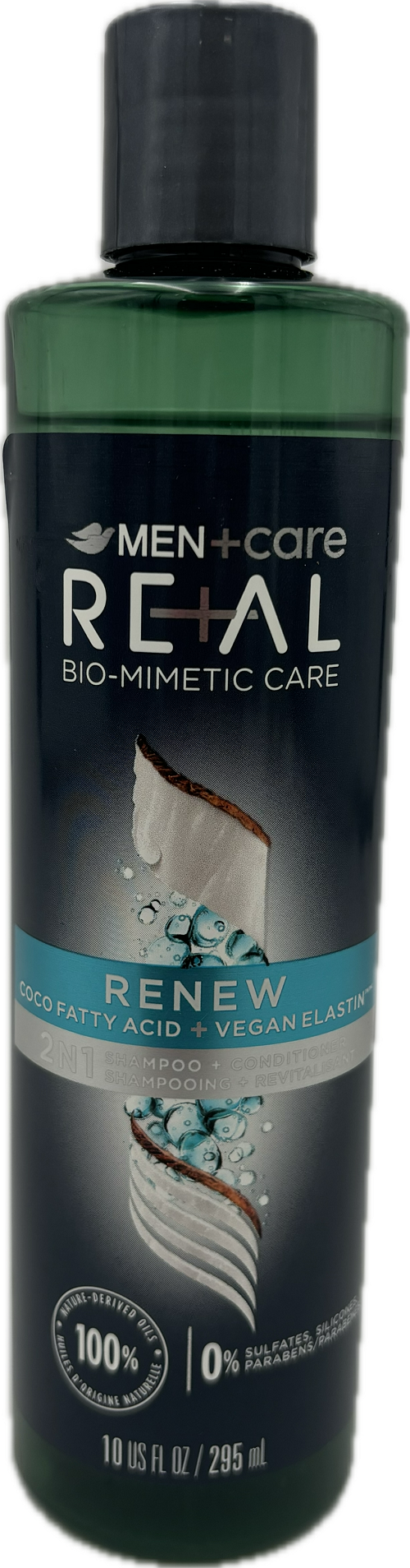 DOVE MEN+CARE REAL SHAMPOO+CONDITIONER 2in1 RENEW 10oz COCO FATTY ACID