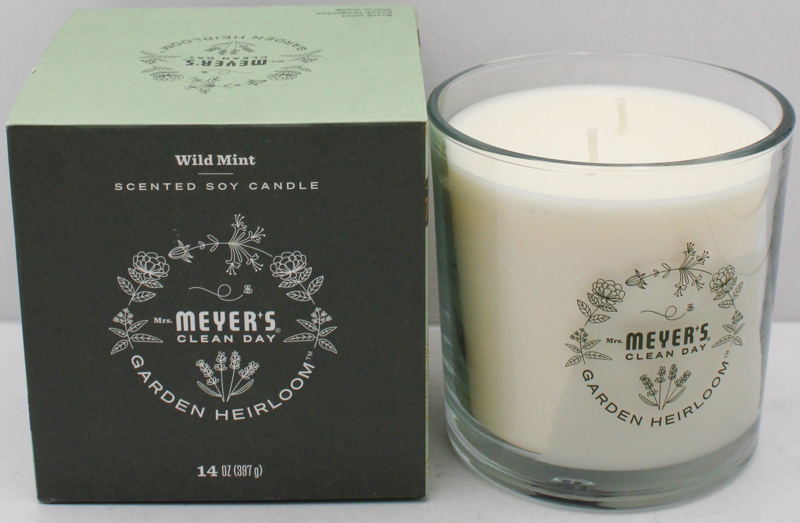 MRS MEYERS PREMIUM CANDLE WILD MINT 14oz. US
