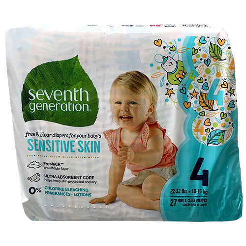 7TH GENRTN DIAPERS 27CT(SZ.4)SNSTVE
