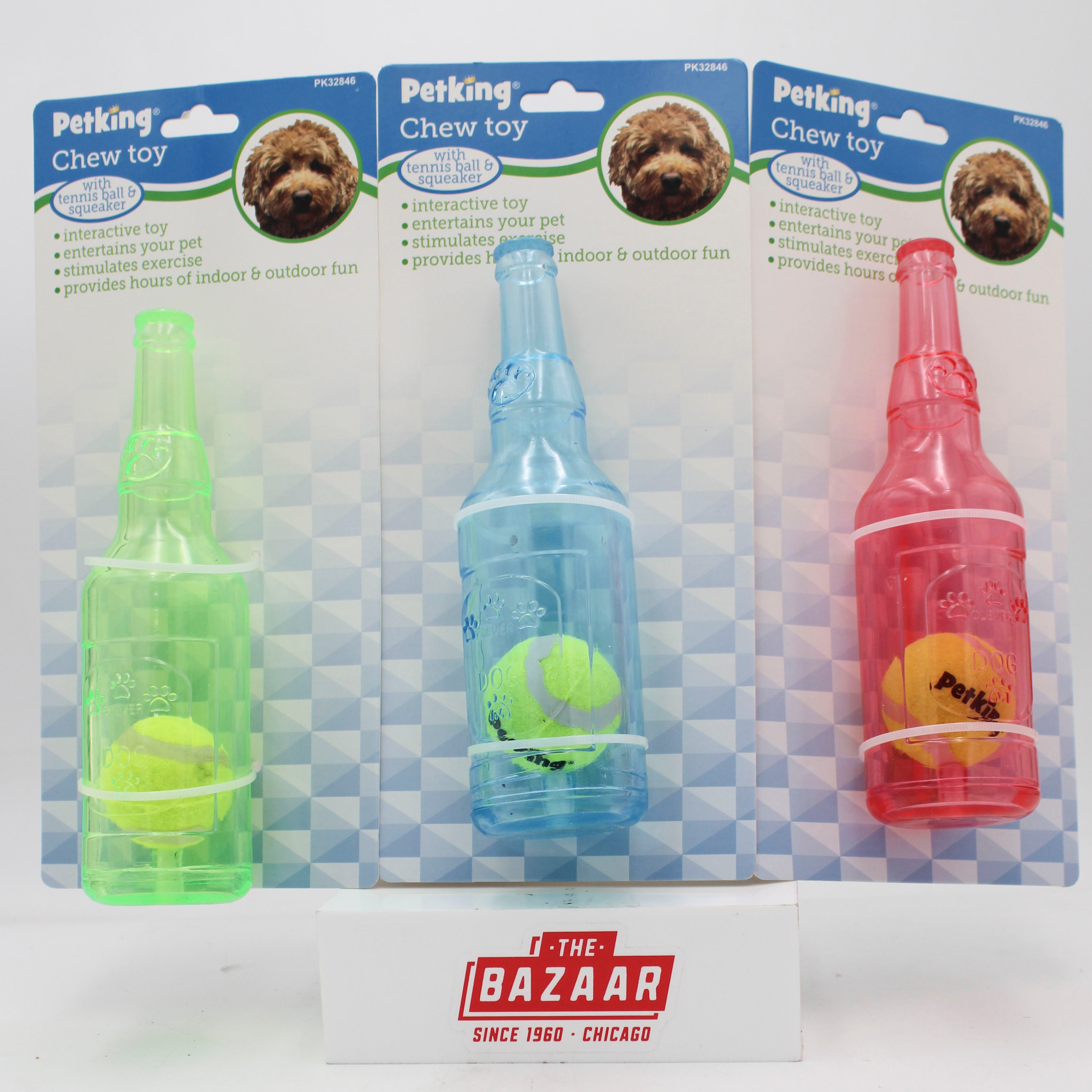 CHEW TOY WITH TENNIS BALL AND SQUEAKER