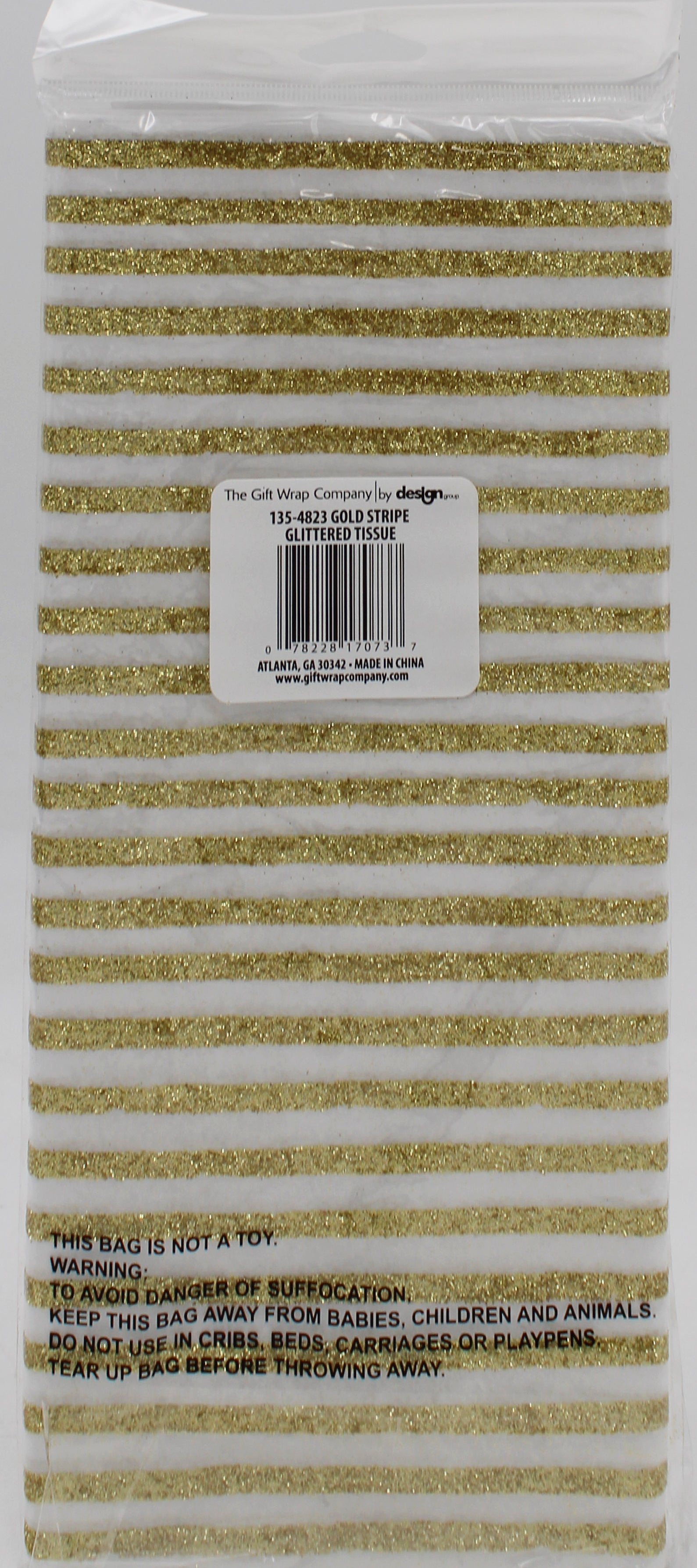 5CT GIFT TISSUE - GOLD STRIPE