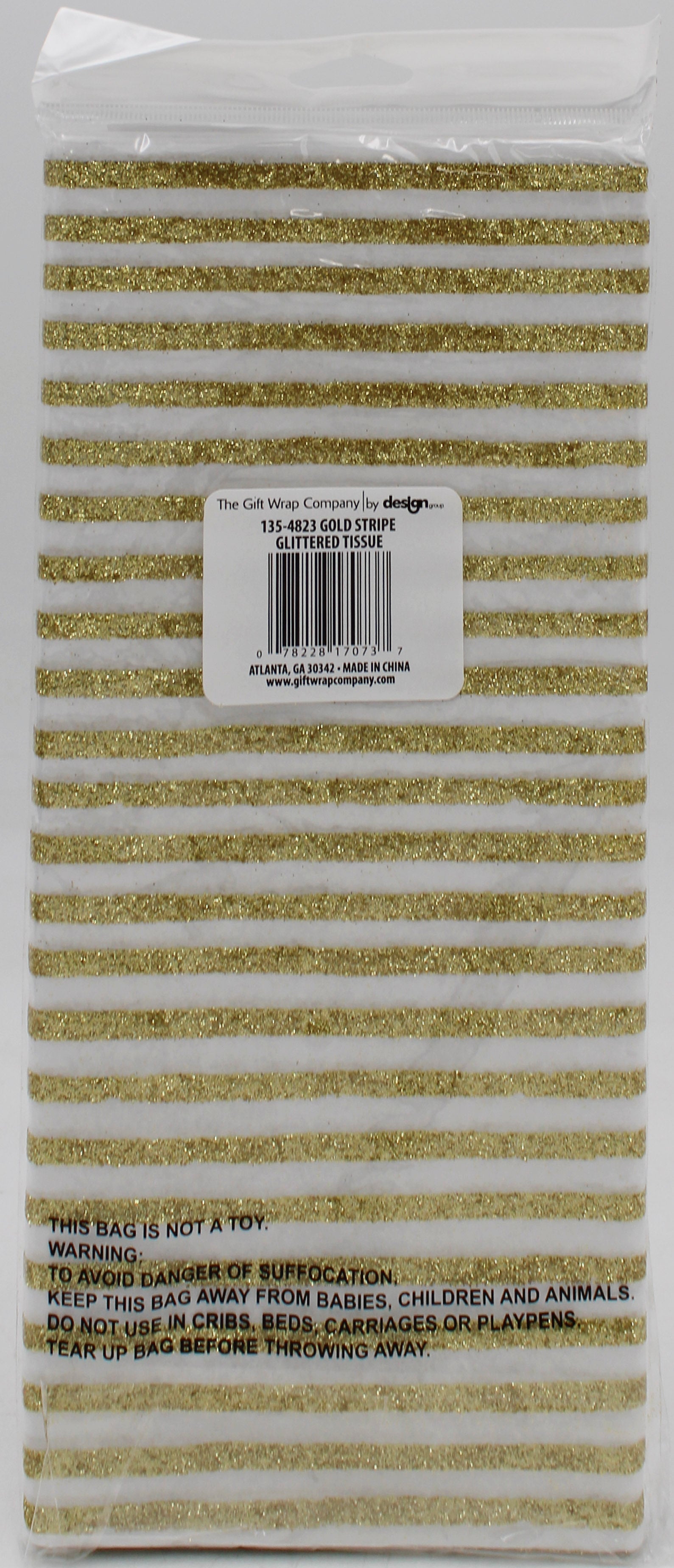 5CT GIFT TISSUE - GOLD STRIPE