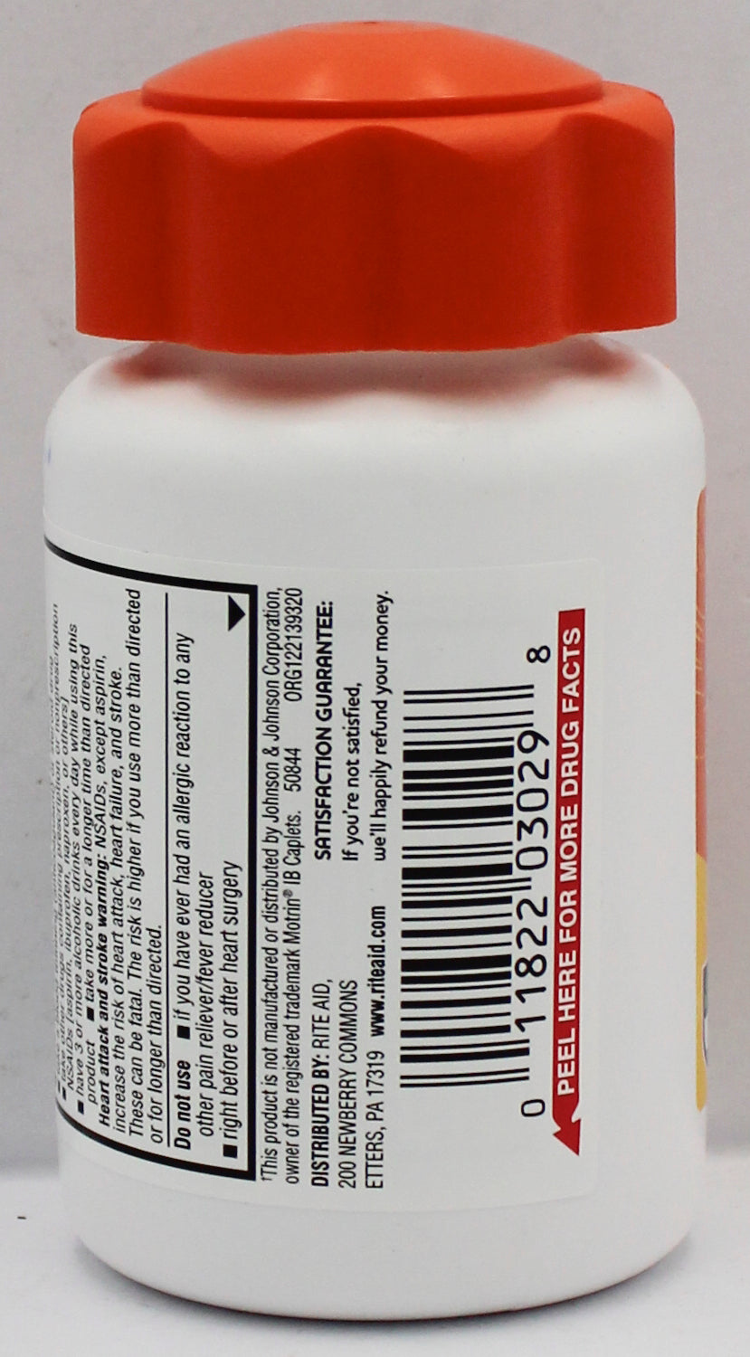 RITE AID PAIN RELIEF IBUPROFEN CAPLETS 225ct EXP 3/15/2028