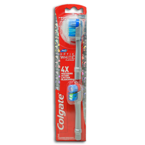 COLG OPTIC WHITE BATTERY OP REPLCEMNT HEAD 2CT-SOFT NI